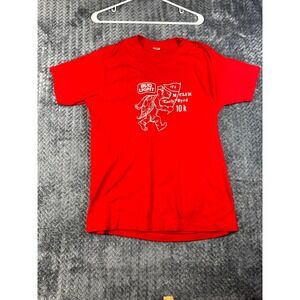 Vintage Screen Stars T Shirt Extra Large Red Bud Light 10K Club Turtle Graphic